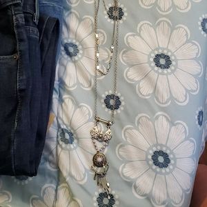 Necklace Long 3 tiered necklace dream catcher